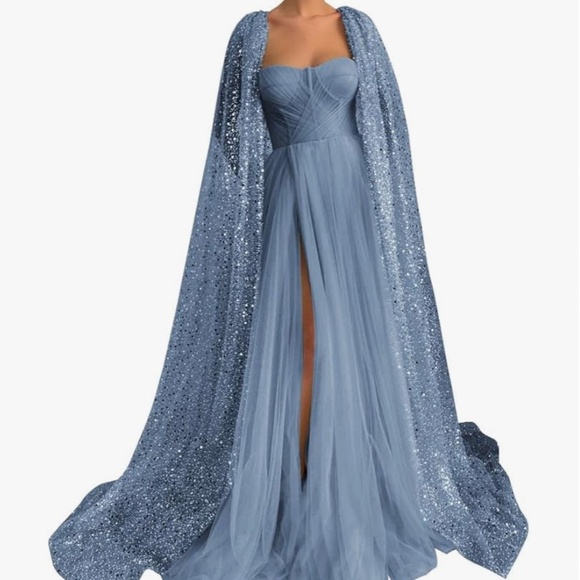 NWOT Blue Formal Prom Dress - Picture 1 of 9